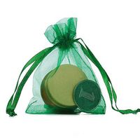 100 Pcs 5x7 Inches Green Sheer Organza Gift Bags with Drawstring Bulk,Wedding Party Christmas Favor Baby Shower Bags,Small Mesh Jewelry Wrap Pouches,Cookies Chocolate Candy Bag for Kids Birthday
