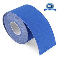 Mcolics Muscle Bandage, Athletic Elastic Kinesiology Tape 15 Colors 2-inch x 16.4 ft Roll Cotton Elastic Adhesive Muscle Sports Tape Bandage Physio Strain Injury Support (Dark Blue)