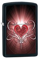 Zippo Personalized Message Engraved on Backside Love Heart Windproof Lighter