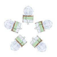 Dr.Fish 5PCs Diamond LED Fishing Lure Bait Attractant Deep Drop Light Water Trigger Trolling Rig Deep Sea Ice Fishing Underwater Freshwater Saltwater Halibut Tuna Bass Green