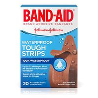 Band-Aid Brand Tough-Strips Waterproof Adhesive Bandages, Durable Protection for Minor Cuts and Scrapes, Assorted Sizes, 20 Count ( Pack Of 6 )