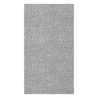 Caspari Jute Paper Linen Guest Towel Napkins in Charcoal - Four Packs of 12