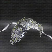 Face mask Shield Veil Guard Screen Domino False Front Villain Horror Half face Sly Metal Diamond mask Dance mask Halloween Venice Gold and Silver mask 10