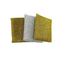 Shuiniba Non-Scratch Scrub Sponges Pads, Cleaning Scrub Sponge, Dish Wash Sponge, Kitchen Sponge, Multi-Use Heavy Duty Scrub Sponge 2 Pack (1 Silver + 1 Gold)