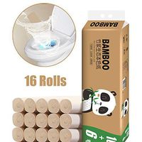 Toilet Paper Bulk,16 Rolls 4-Ply Soft Skin-Friendly Tissue Paper Bamboo Wood Pulp for Household Home Kitchen Toilet Tissue