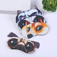 Polytree 3D Animal Eyes Printed Sleep Mask Cooling Travel Eye Mask for Sleeping, Blindfold for Women and Kids