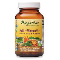 MegaFood, Multi for Women 55+, Supports Optimal Health and Wellbeing, Multivitamin and Mineral Dietary Supplement, Gluten Free, Vegetarian, 60 Tablets (30 Servings)
