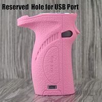 CEOKS for SMOK Mag Grip 100W Silicone Case, Anti-Slip Protective Silicone Case Skin Rubber Cover for SMOK Mag Grip 100W Kit TC Mod Box Rubber case wrap Shield (Pink)