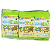 SeaSnax Grab & Go, Premium Roasted Seaweed Snack, Wasabi, 6 Pack, 0.18 oz (5 g) Each