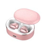 Bluetooth 5.0 Wireless Earpieces,Vacio Bluetooth Headphones Waterproof Earpieces Stereo Sound Dual Microphone Headset Magnetic Charging Case 2 Pack Premium Earphones for Most Smart phones - Rose gold