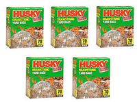 Drawstring Yard Bag, Clear 39 Gal (Pack of 5)