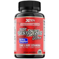 XZEN - Testoxzen Ultra Male Enhancement Formula, Enlargement Booster Pills for Men with Horny Goat Weed - Increase Time, Size and Stamina - 30 Capsules
