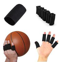Workouty Finger Sleeve Supports Breathable Basketball Volleyball Finger Brace Protectors Athletic Elastic Finger Tape,10Pack