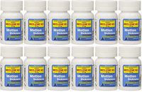 Meclizine 25 mg Generic for Bonine Chewable Tablets for Prevention of Motion Sickness and Anti-Nausea 100 Tablets per Bottle Pack of 12 Total 1200 Tablets