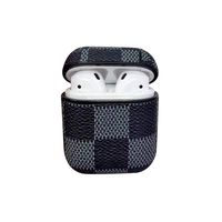 Airpods Case Keychain,MeiQing Leather AirPod 1 2 Charging Protective Case Cover for Airpods Earphones Accessories Great Gift (Black)