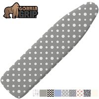 Gorilla Grip Reflective Silicone Ironing Board Cover, 15x54, Fits Large and Standard Boards, Pads Resist Scorching and Staining, Elastic Edge Covers, Thick Padding, No Fasteners Needed, Dots