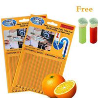 Kitchen Sink Drain Cleaner Sticks, Drain Clog Remover Sticks, As Seen on TV Keeps Drains Pipes Clear and Deodorizer, Keep Your Drain Pipes Clear Odor-Free, Orange,2 Pack(Brush)