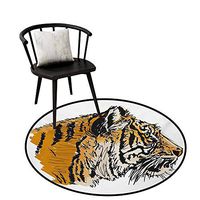 RUGSMAT Warm Soft Cotton Luxury Plush Baby Rugs,Antique Labyrinth Motifs in Checkered Tile Composition Green and White,Kids Teepee Tent Game Play House Round Round-71 Inch Mint Green White