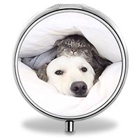 IMLONE Pill Organizer, Customized Dog and Cat Pill Boxes with 3 Components for Purse