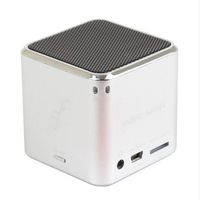 Original Mini Music Angel JH-MD07U Digital Speakers for Cellphone PC Support USB Disk/Micro SD/TF Card MP3 Player FM Radio (Silver)