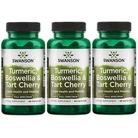 Swanson Turmeric, Boswellia & Tart Cherry 60 Caps 3 Pack