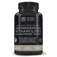 ASHWAGANDHA WITHANOLIDES with BIOPERINE - Adaptogen, Anxiety & Stress Relief, Adrenal Support - Dietary Supplement - 60 Vegetarian Capsules