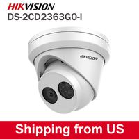 Hikvision 6MP Outdoor Security POE IP Camera DS-2CD2363G0-I 2.8mm,EXIR Turret Camera, Smart H.265+, Max 128G SD Card Recording, International version