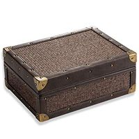 Humidors Cigar Box Cigar Mellow Cedar Wood Woven Strips Large Capacity moisturizing Box moisturizing Cabinet 50 Pieces Cigar Accessories (Color : Brown, Size : 2229.512cm)