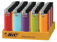 BIC 744256 Classic Push Button Electronic Lighter, Case of 50