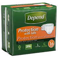 Depend Protection with Tabs, [Large], Maximum Absorbency, 16-Count Package