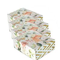 Bridesmaid Proposal Box Empty | Gold and Floral Design |"I Can't Say 'I Do' Without You" Message Inside | Maid of Honor Proposal Box (4 Boxes (Empty))