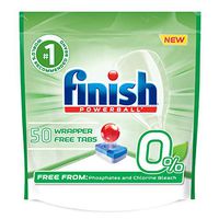 Finish 0% - 50ct - Dishwasher Detergent - Powerball - Dishwashing Tablets - Dish Tabs