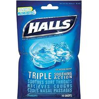 Halls Mentho-Lyptus Drops, Ice Peppermint 30 Each