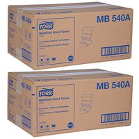 Tork Universal MB540A Multifold Paper Hand Towel, 1-Ply, 9.5" Width x 9.13" Length, White 2 Cases (16 Packs)
