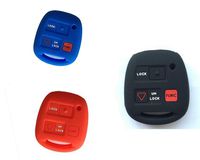 3Pcs New Red Black Blue Protect Silicone 3 Bottons Smart Key Cover Case Sticket Fob Holder for Lexus Es300 Gs300 Gs400 Gs430 Gx470 Is300 Ls400 Ls430 Lx470 Rx300 Rx330 Rx350 Rx400h Sc300 Sc400 Sc430