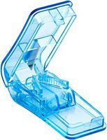 Pill and Vitamin Tablet Splitter, Travel Pill Cutter, Sturdy Cutting Blade - for Accurate Cutting, Small Splitter Easy to Carry (Light Blue) 3.5 inch (Light Blue-1 Pack)