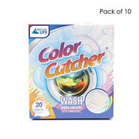 Skylarlife Color catcher Anti Cloth Dyed Leaves Laundry Color Run Remove Sheet in Washing Machine Protect The Clothes, 20 count,Pack of 10