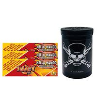 Herb Airtight Container Fresh Kettle with Juicy Jay's Mello Mango 1.25 Flavored Hemp Rolling Papers 3 Count DC Crafts Nation- Jolly Roger