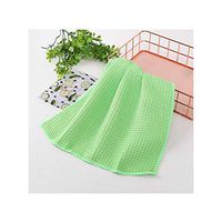 PANSHANYAO 30X30cm Microfiber Waffle Weave Cloth Kitchen Towel Rag for Home Absorbent Dishcloth Car Glass Foor Cleaning Cloth,Green