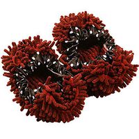 House Floor Dust Cleaning Mops House Clean Slippers Shoe Cover (Brown)