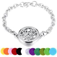 memorial jewelry 30mm Stainless Steel Aromatherapy/Perfume Essential Oils Fragrance Diffuser Locket Bracelet + 12 Washable Pads