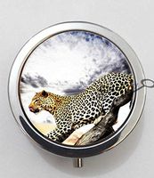 BlackKey Animal Leopard 3-Compartment Decorative Pocket Gift Box Case Organizer for Pill, Color 1 -1811