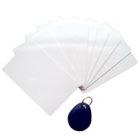 Card-Tech 10pcs RFID T5577 Re Writable Rewrite 125khz Proximity Access White Thin Cards