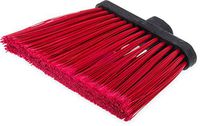 Carlisle 3686705 Duo-Sweep Medium Duty Flagged Angle Broom Head, Polypropylene Bristle, 8" Overall Length x 12" Width, Red (Case of 12)