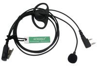 SUNDELY D-Shape Earpiece/Headset with Boom Mic VOX for Puxing Radio PX-666 PX-777 PX-888 PX-3288 2-Pin