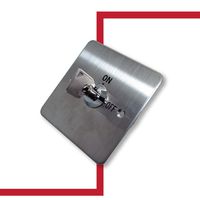 Access Control ON & Off Exit Door Lock Emergency Release Tubular Key Switch Stainless Steel N/O, N/C, COM with Back Box Included Weather-Resistant