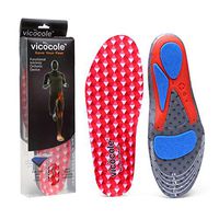 VOCOFA Flat Feet Insole Athlete Shoe Insole Arch Support Running Insert Red Men 8.5-11