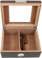 Bey-Berk C411 Lacquered"Walnut" Wood Humidor with Spanish Cedar Lining One Size Brown