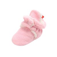 Axinke Infants Winter Warm Soft Comfy Cotton Crib Shoes Ankle Boots (0-6 Months, Pink 1)