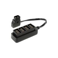 Shape D-Tap Male to 4X D-Tap Female Splitter Cable